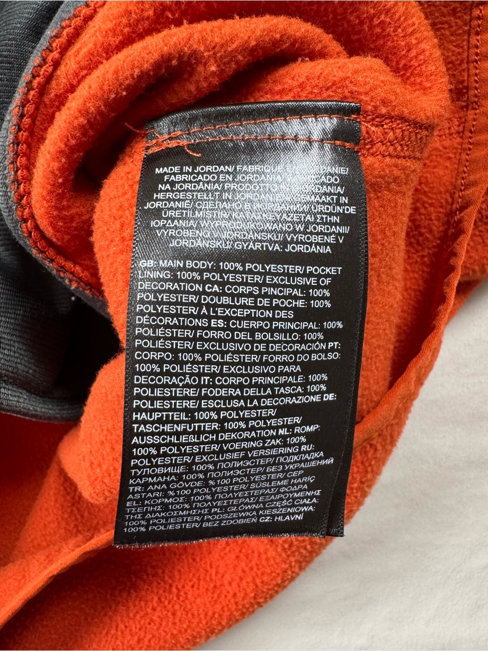 The North Face Orange Full Zip Fleece Jacket Men’s Large - Picture 8 of 12